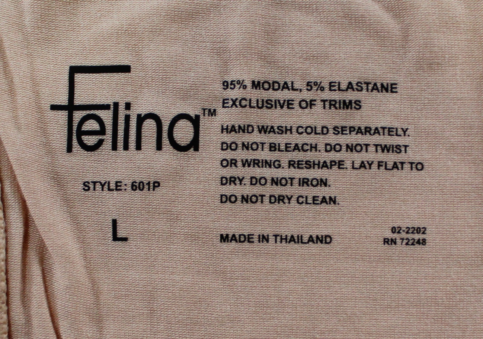 Felina Women’s So Smooth Modal Low Rise Bikini CN6 Warm Neutral Large NWT