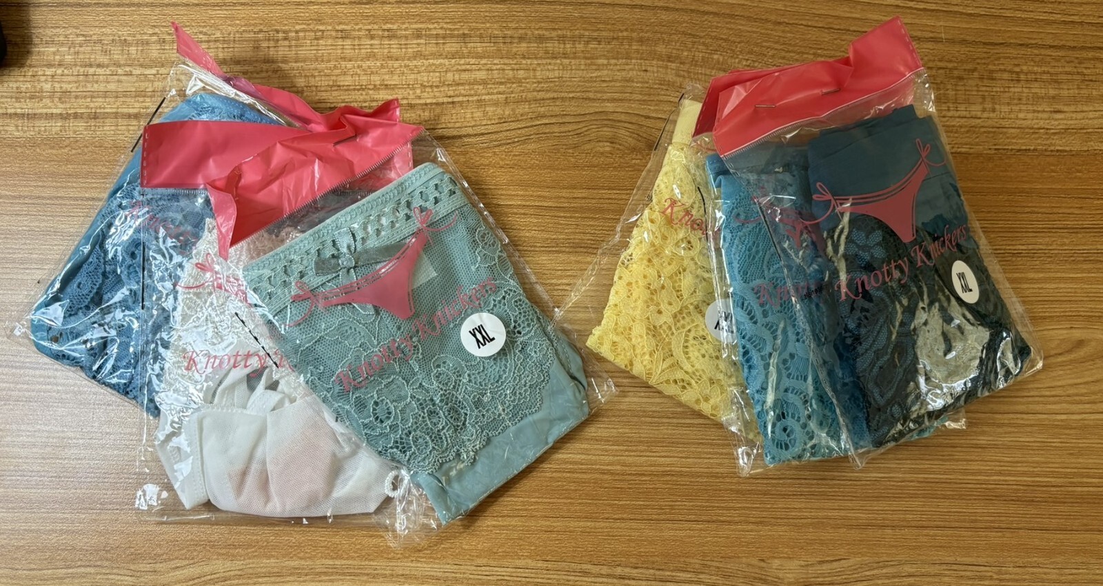 KNOTTY KNICKERS SET OF 6 NEW IN PACKAGE SIZE XXL MIXED COLORS