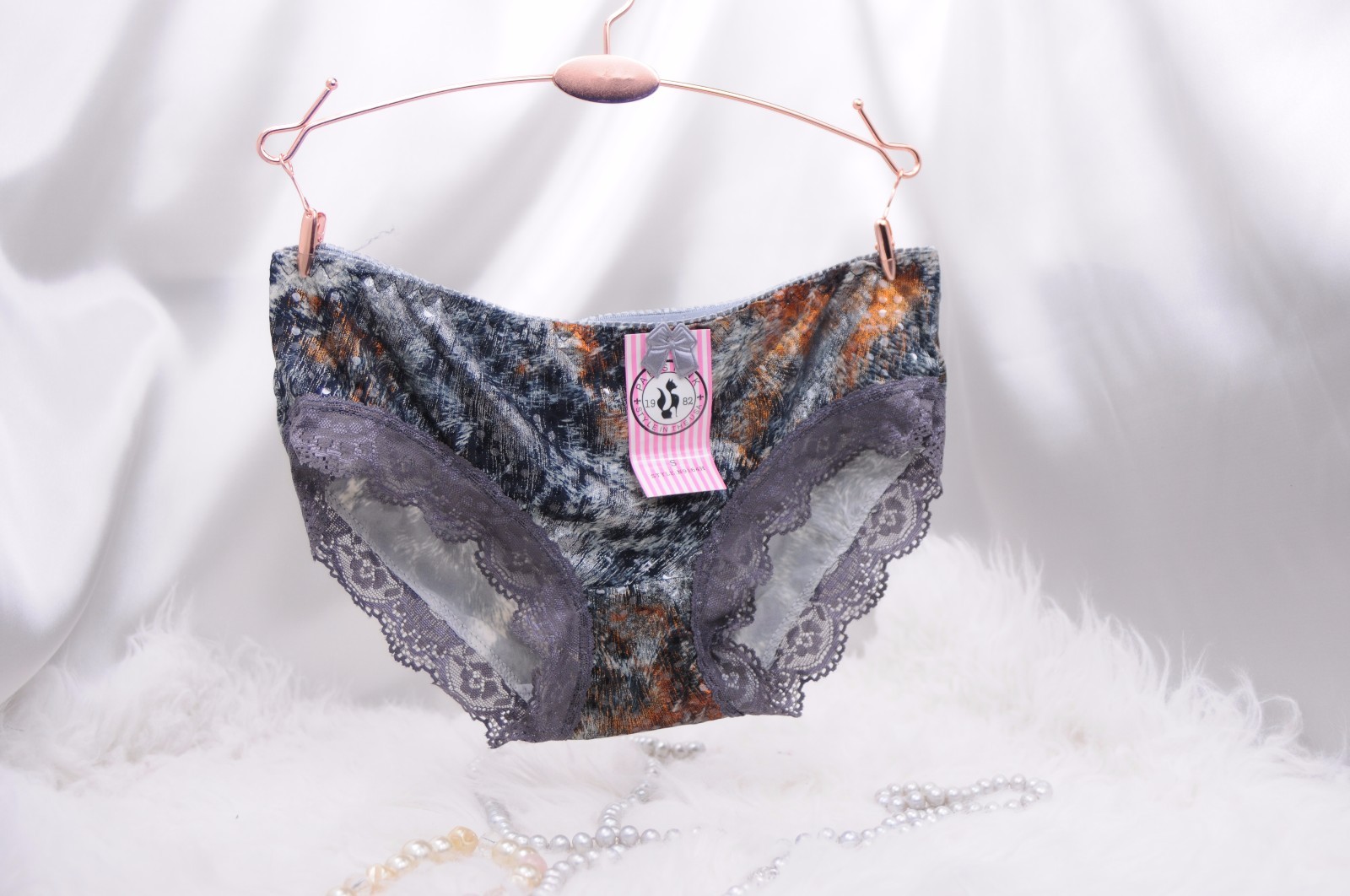 Sparkle Sequin Leopard Animal Print lacy hipster cheeky boy shorts panties sz S