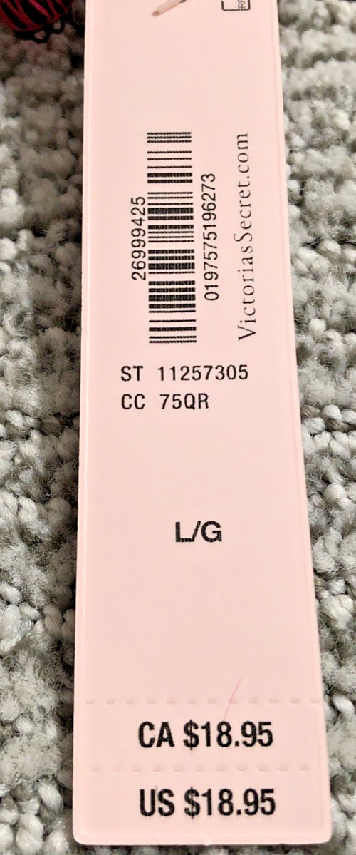 Victoria’s Secret Very Sexy NWT Large Fuchsia Locks High Leg Thong Panty Logo