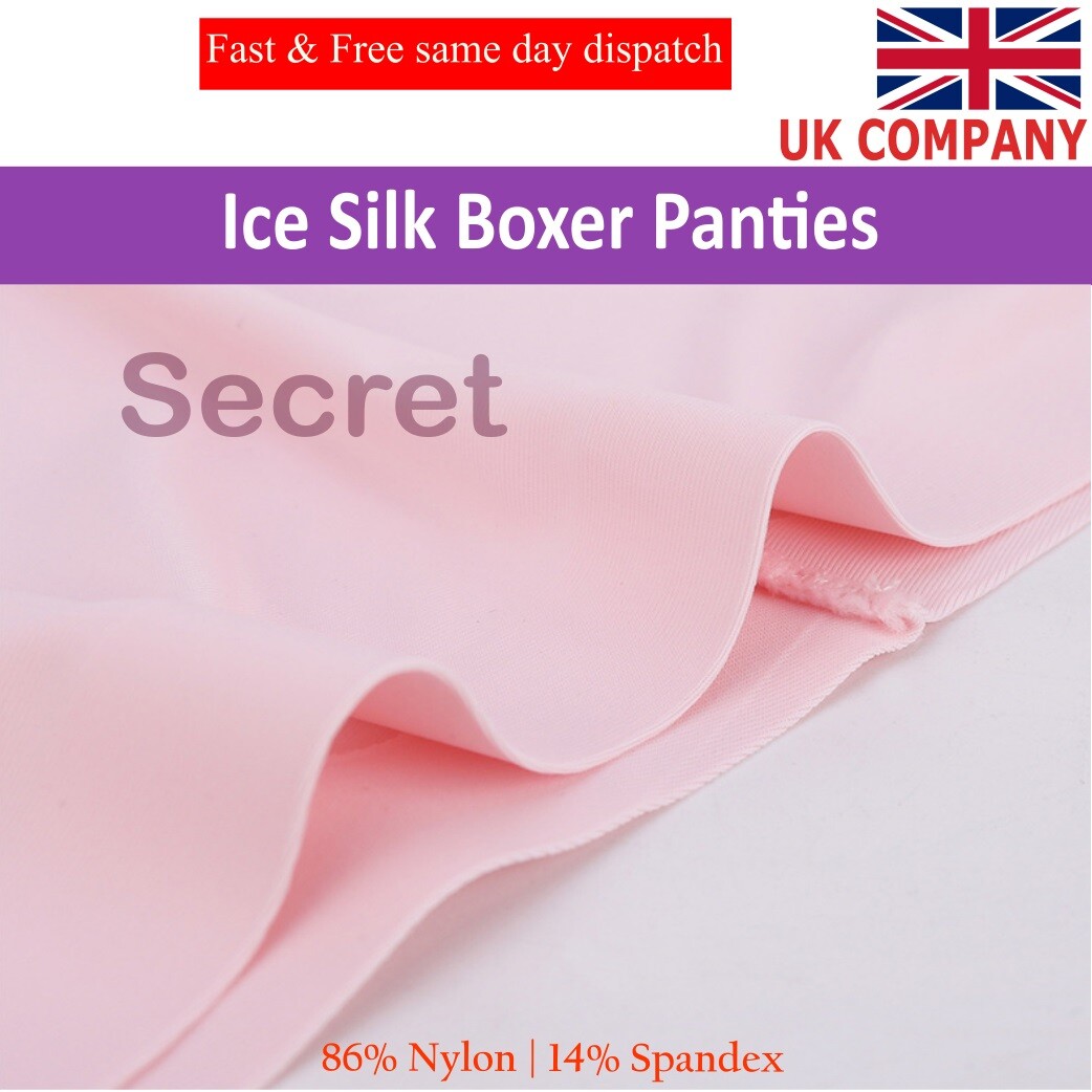 Ladies Boxer Shorts Ice Silk Boxer Pants Seamless High Waist Briefs 2/3/6 Packs