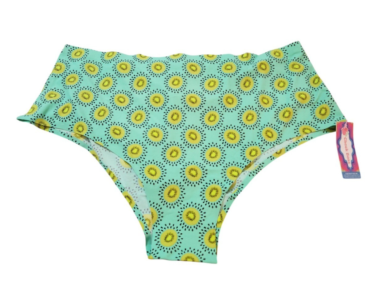 Cheek Boss Panty Womens 4XL Cheeky Underwear Panties Kiwi Fruit Green