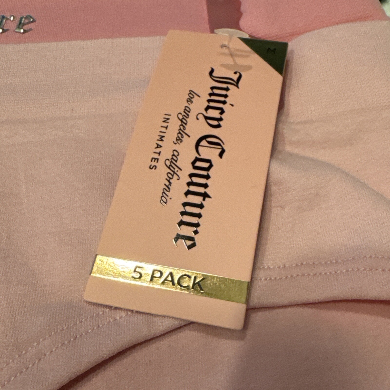 JUICY COUTURE INTIMATES 5 PACK Hipster PANTIES Medium NYLON SPANDEX