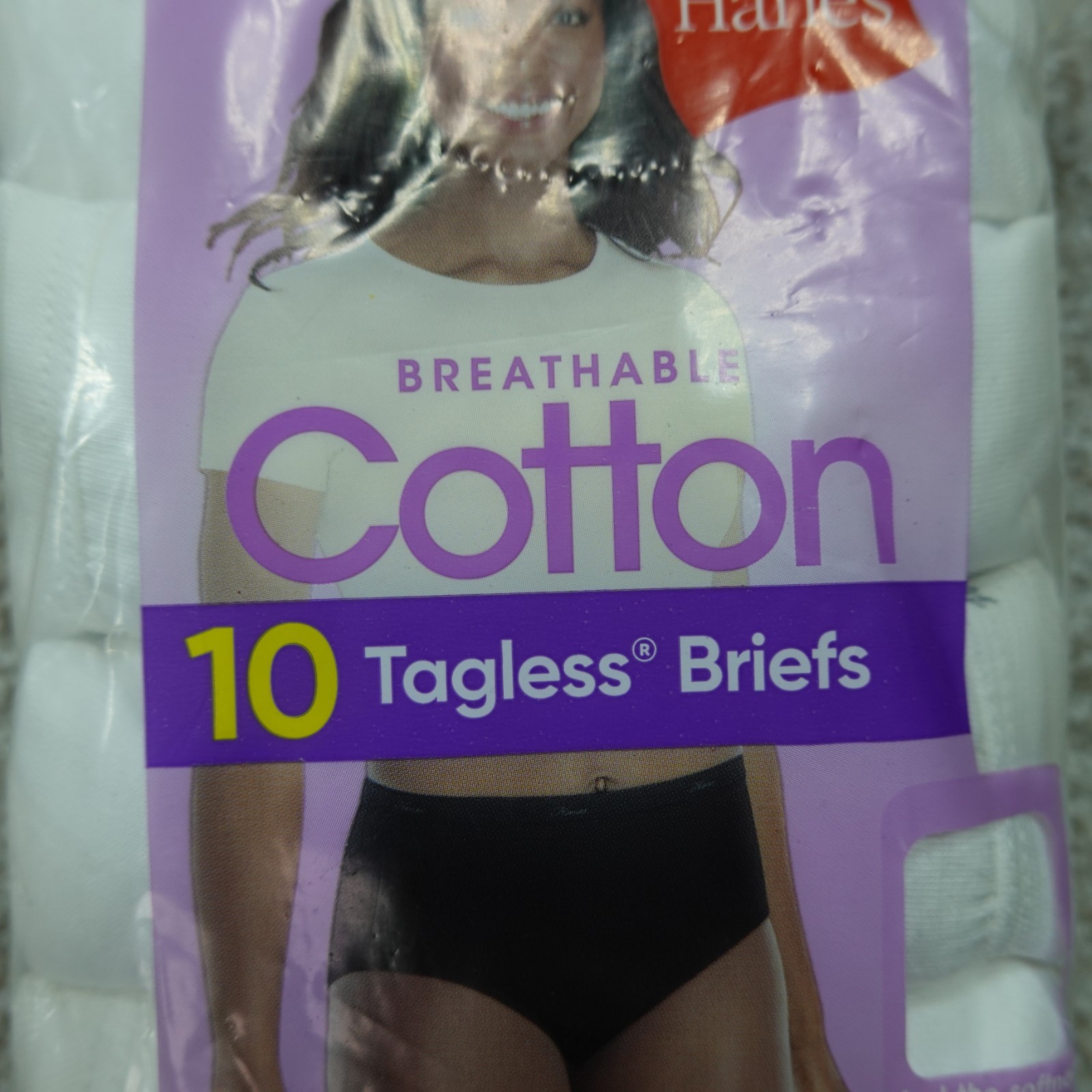 Hanes Underwear Womens 10 3XL White Briefs Breathable Cotton 10 Pairs