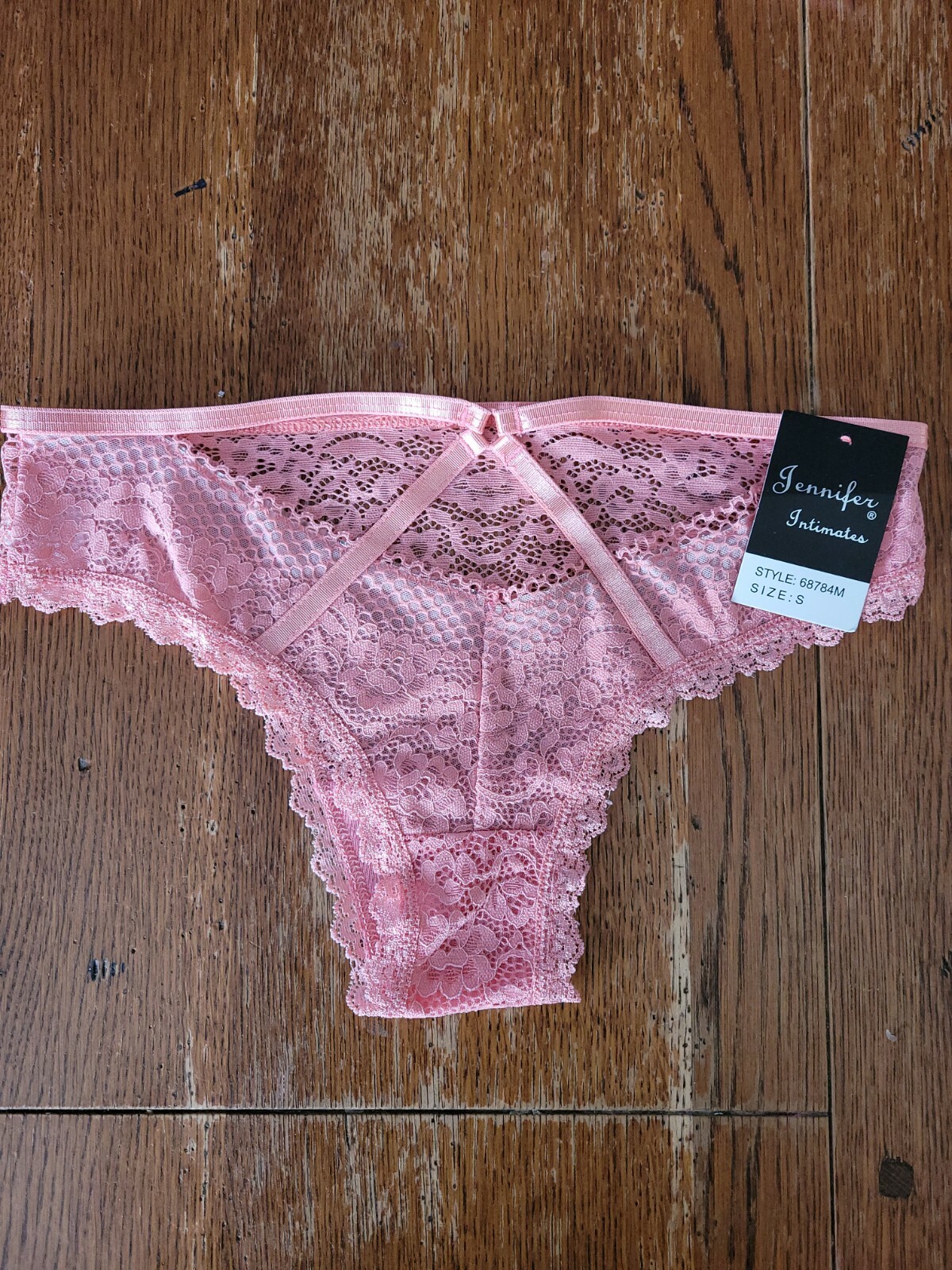 Jennifer Intimates panties small lace geometric lace cage 68784m 3 pack