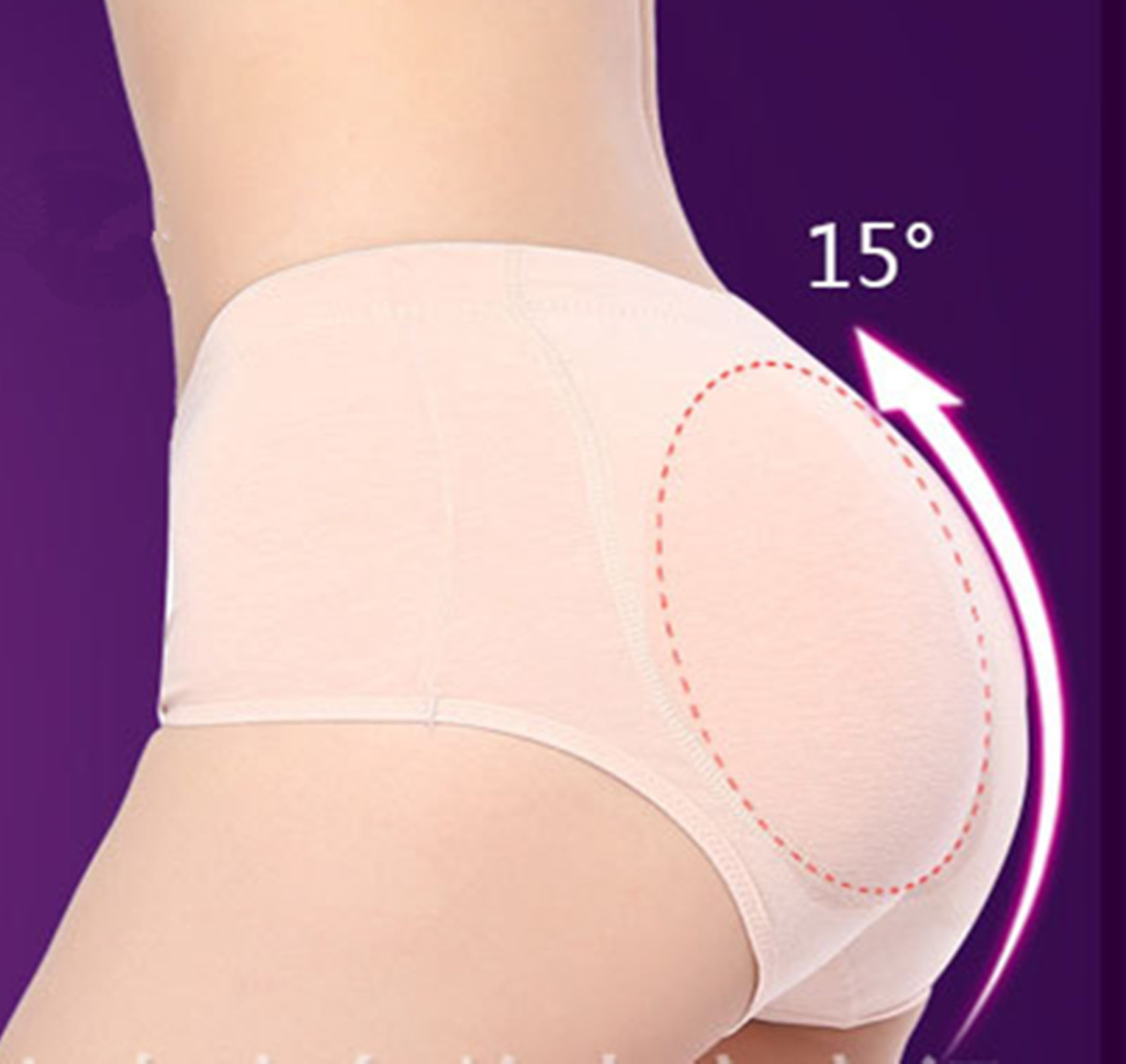 NEW Lady Buttock Silicone Padded Underwear Bum Butt Lift HIP UP Enhancer Pantie