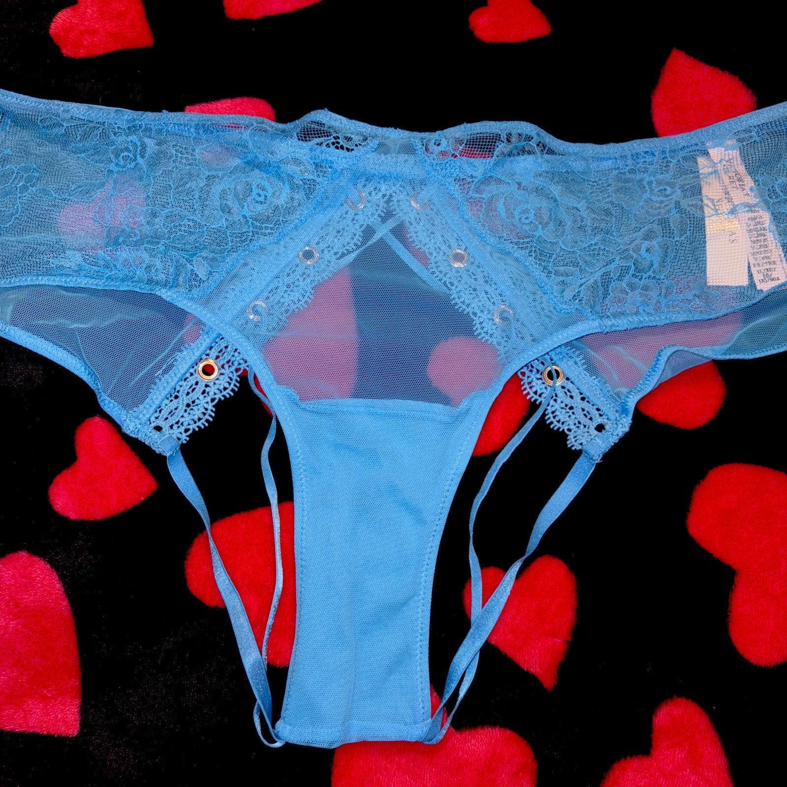 Victoria’s Secret Cheeky Sheer Lace Panty (XL)🩵