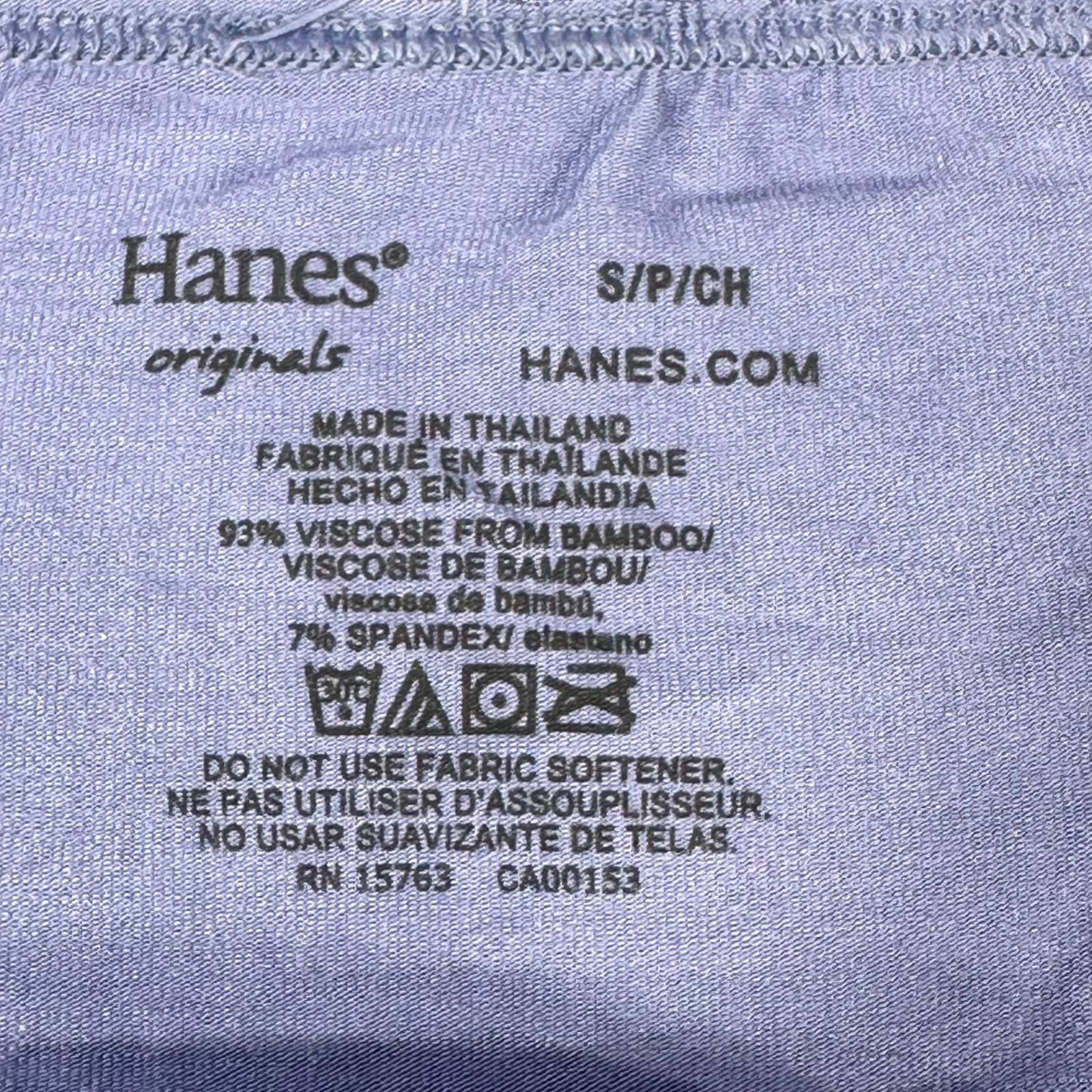Hanes Originals Womens Size Small 5 Hipsters Bamboo Blend Blue New Without Tags