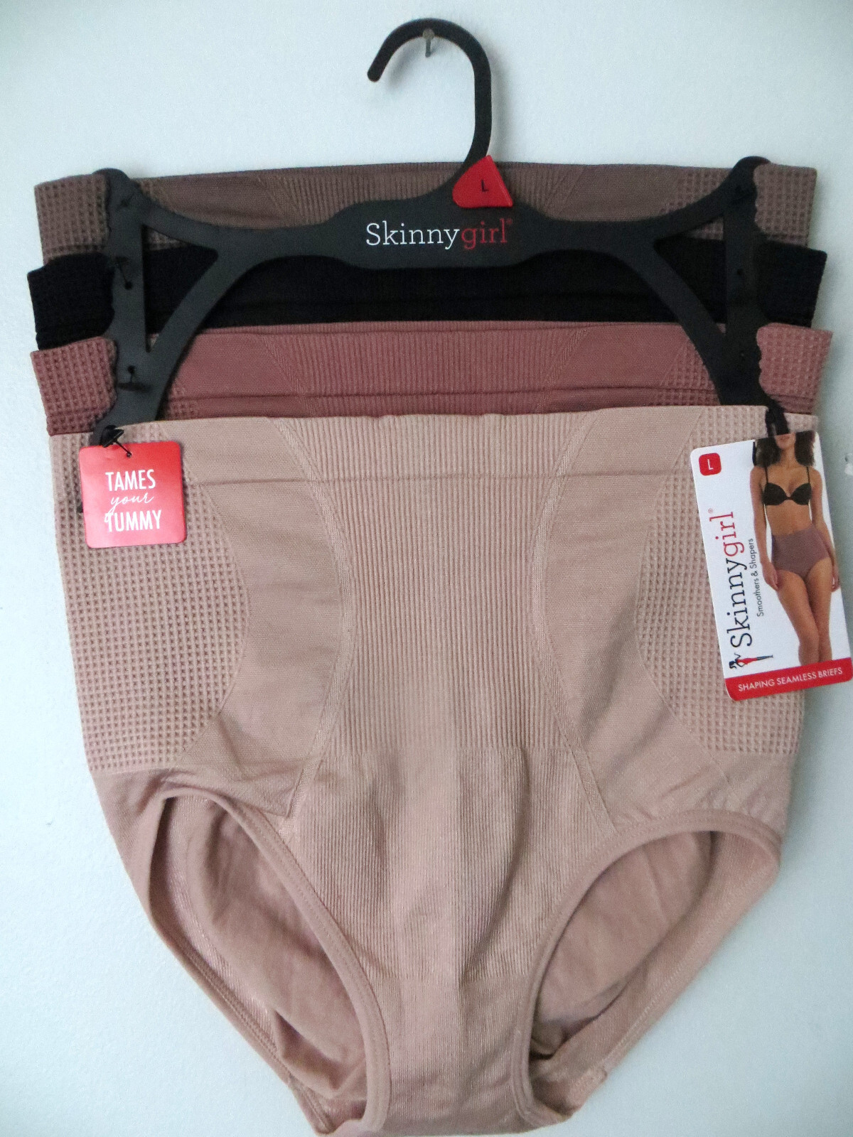 Skinny Girl Shaping Briefs Panties Size L- 4 Pack #7703 NEW w/ Tag $48.00
