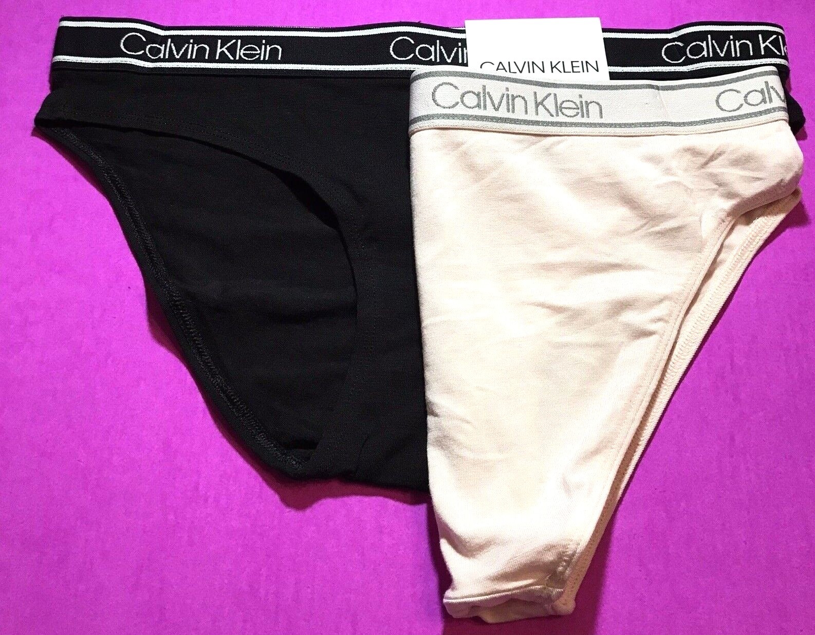 Calvin Klein SMALL Bikini Women’s Cotton Panties -2 Pack-Viscose Cotton Blend