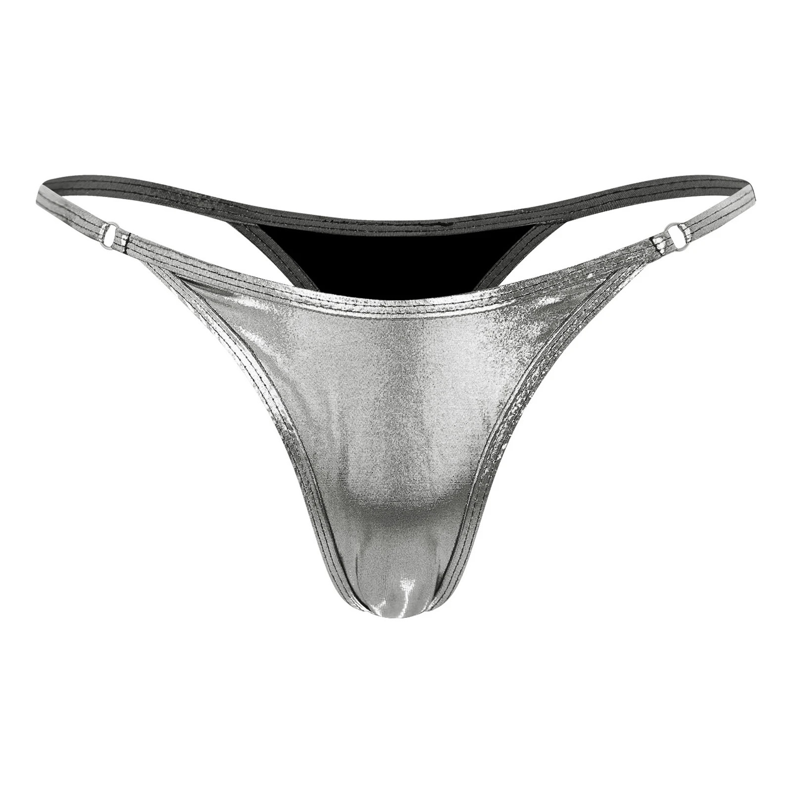 Shiny G String Thong Low Rise Metallic Look T Back Underwear Panties Women
