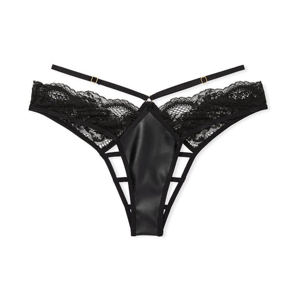 Victoria’s Secret Very Sexy Fishnet Floral Open Back Cage Brazilian Panty NEW-M
