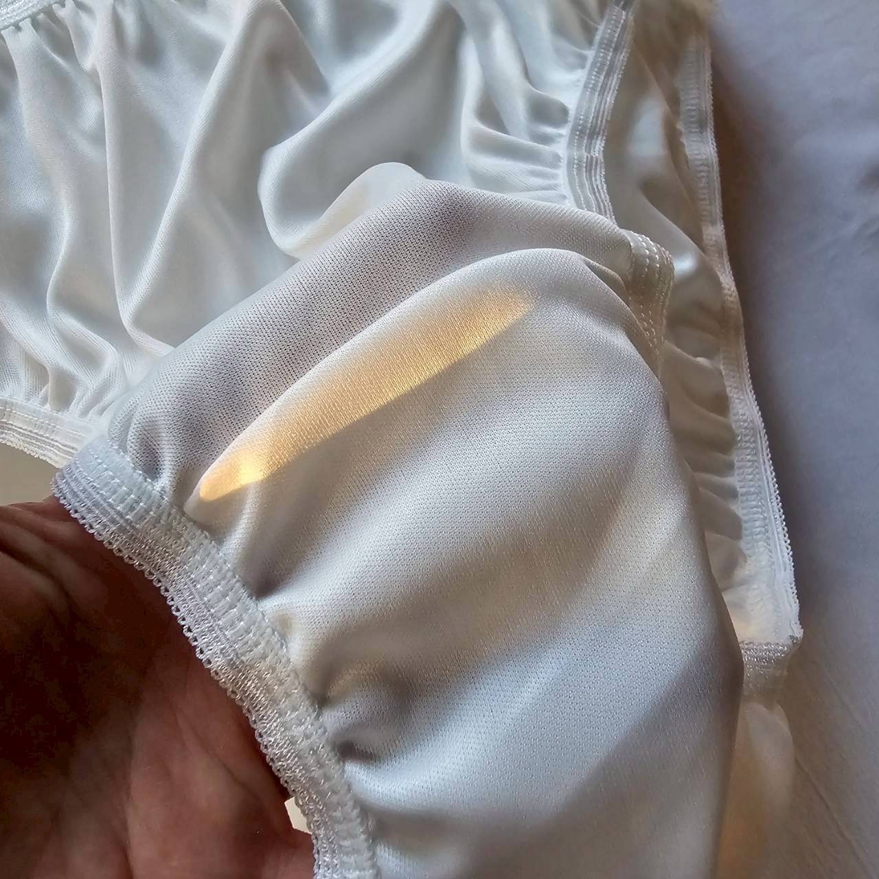 6pcs Bikini Plus Underwear Nylon Woman Panties Soft Mid-Waist Briefs/3XL/White