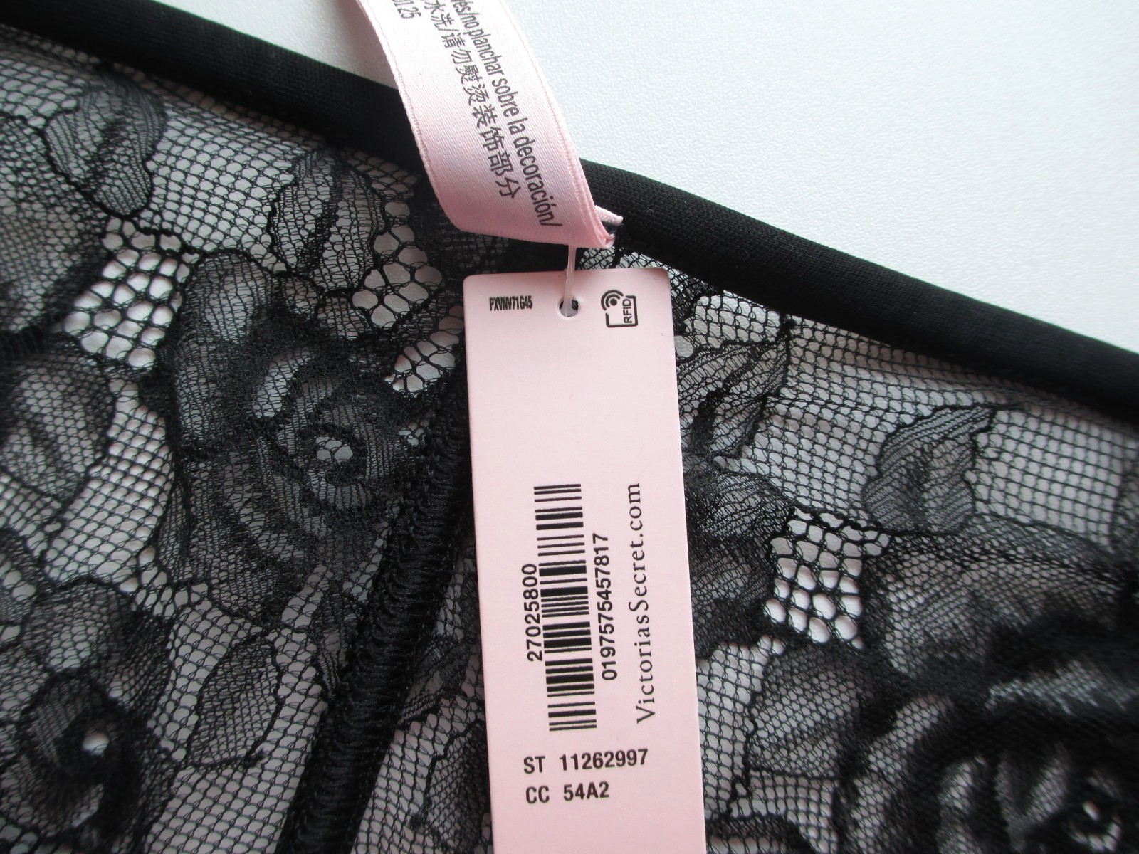 VICTORIA’S SECRET VERY SEXY Shine Strap Black Lace String Bikini Panty S M L XL