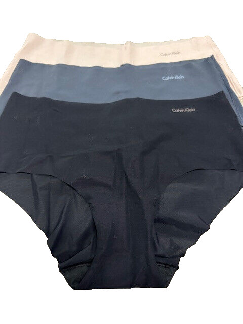Calvin Klein 3 Pack Invisibles Hipster Panty QP2110S (BLK/GREY/PINK,SMALL) NWOT