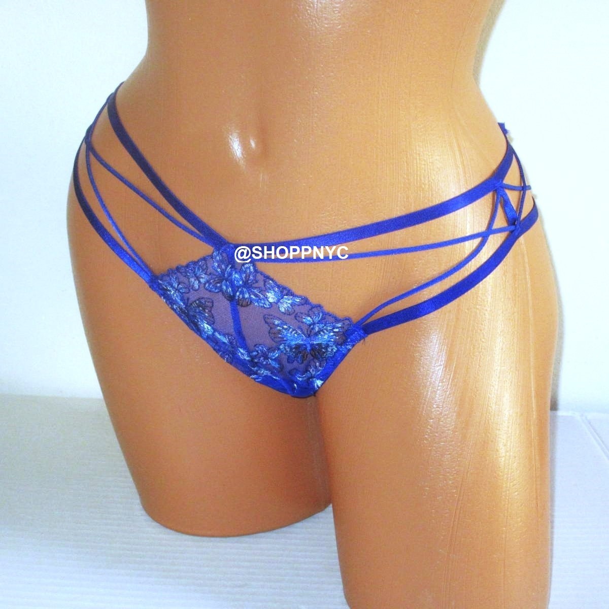 VICTORIA SECRET Very Sexy Strappy Cheeky Bikini Panty Embroidered Butterfly $39