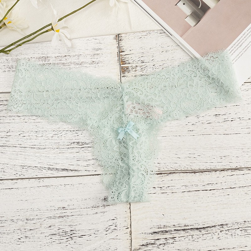 5 Pack Lot Sexy Womens Lace Panties Thongs Underwear See Through Briefs Lingerie
