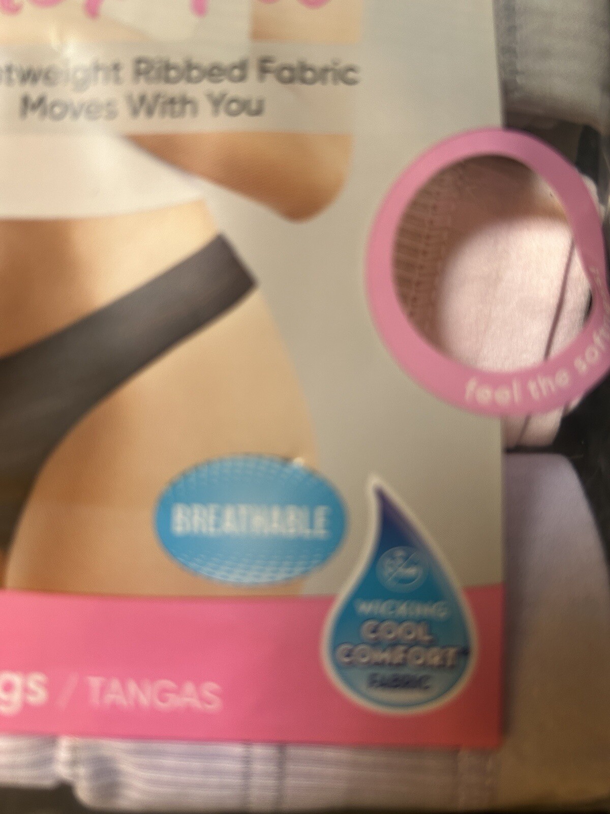 Hanes Womens 4 Pack Ultimate Breathable Comfort Flex Fit Thong Size 7 NEW
