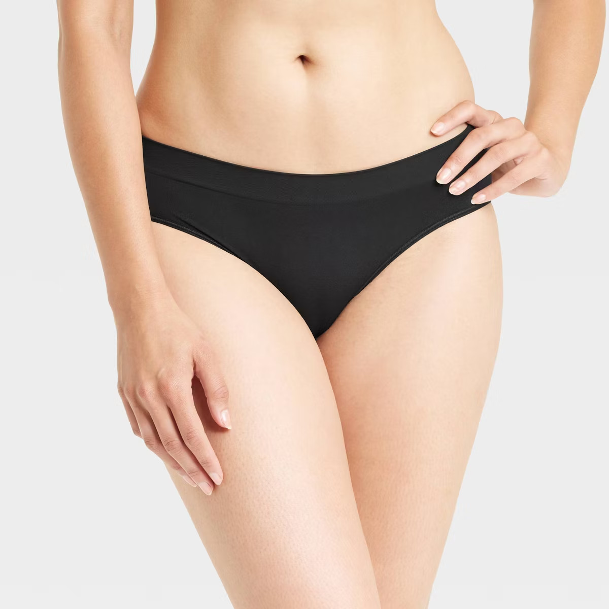 Women’s Seamless Bikini Underwear – Auden – Black Size Medium 8/10