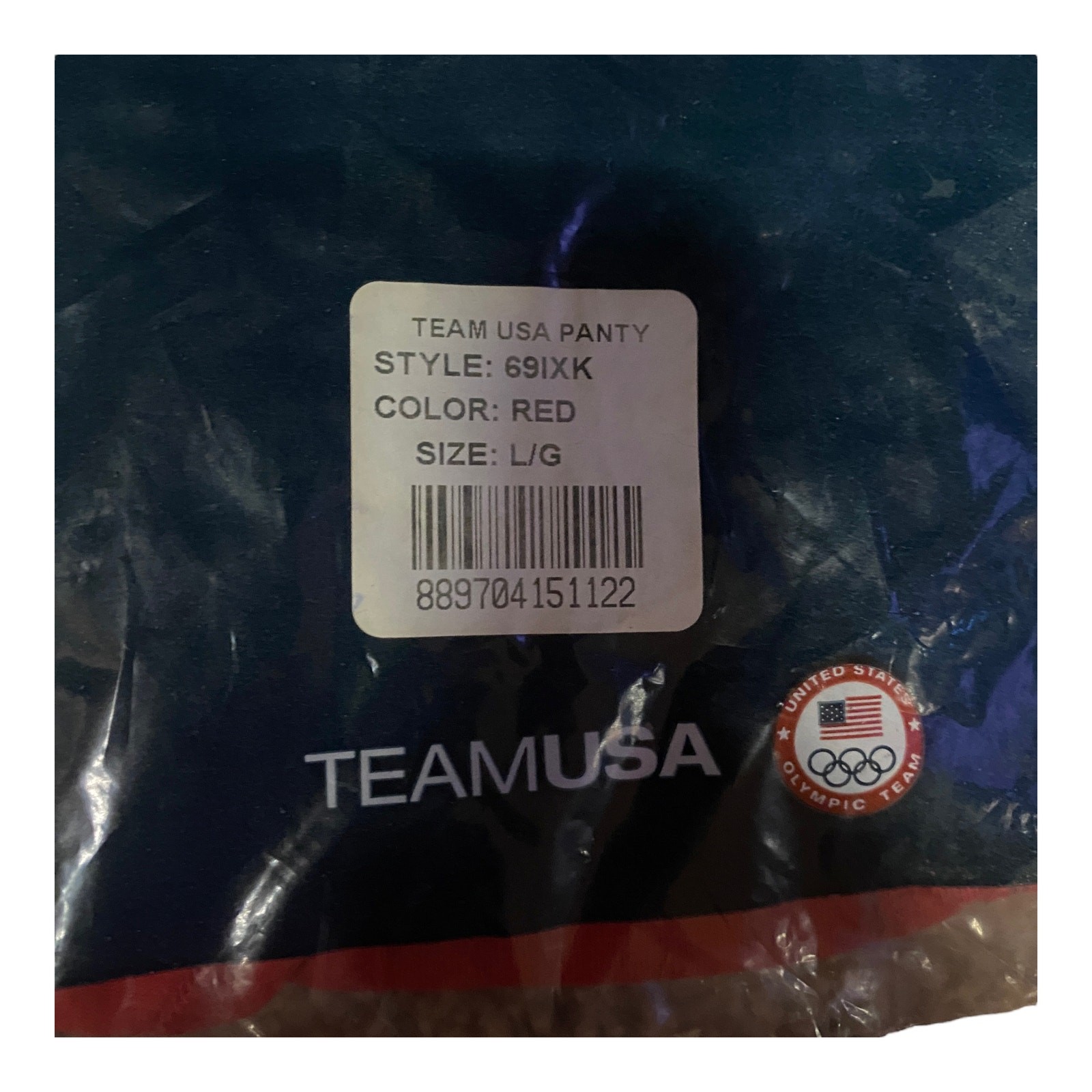 New NWT Team USA Olympics Red Women’s Panty Underwear Size Large / 8