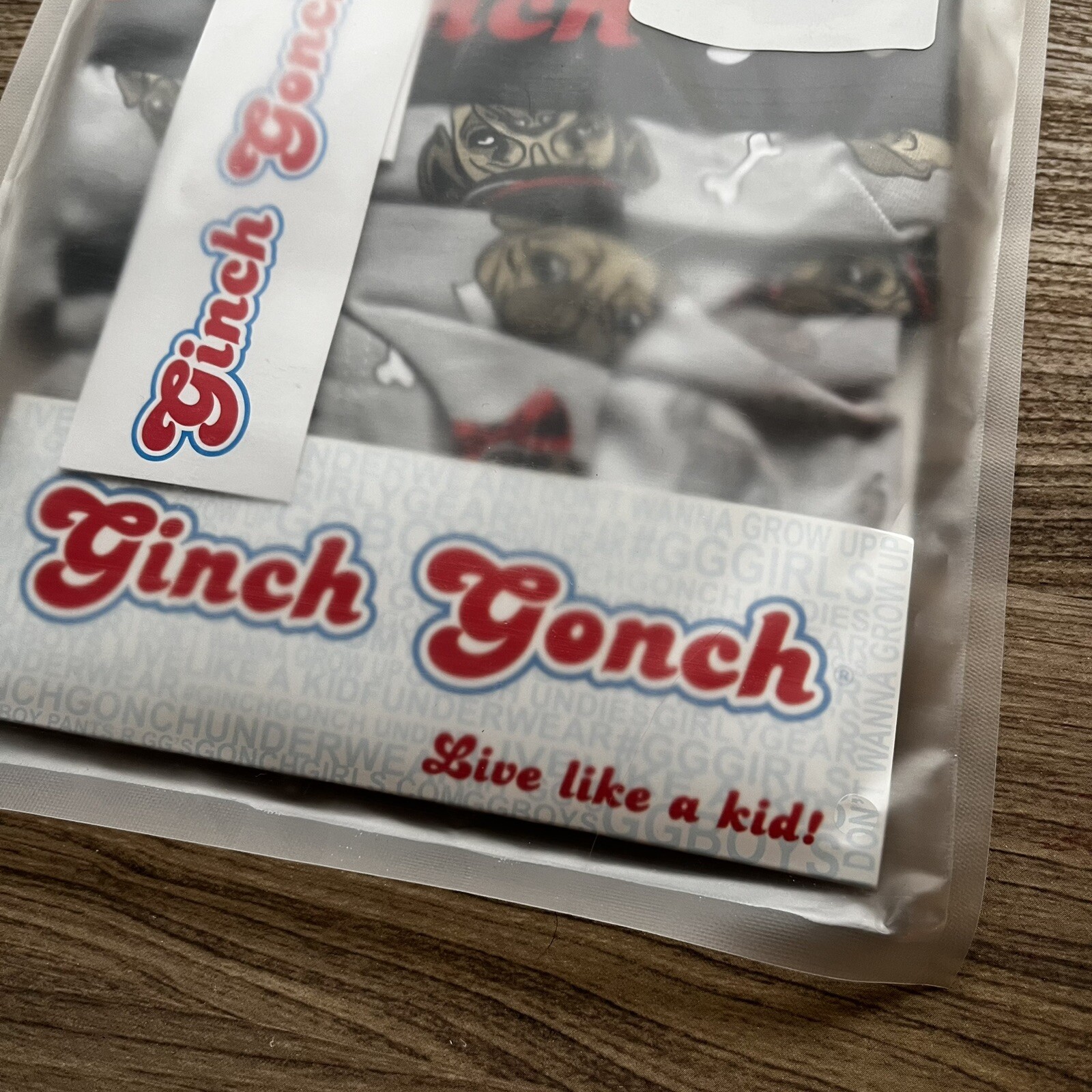 Ginch Gonch GoGo Dog PUG LIFE Women’s Fun Cotton Underwear EXTRA SMALL XS NIP