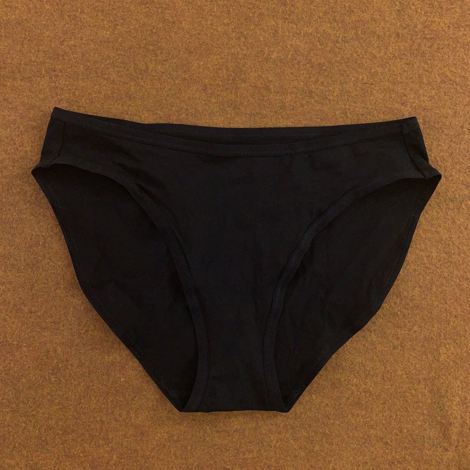 Pact Womens Small Black Organic Cotton Stretch Bikini Underwear Panty New