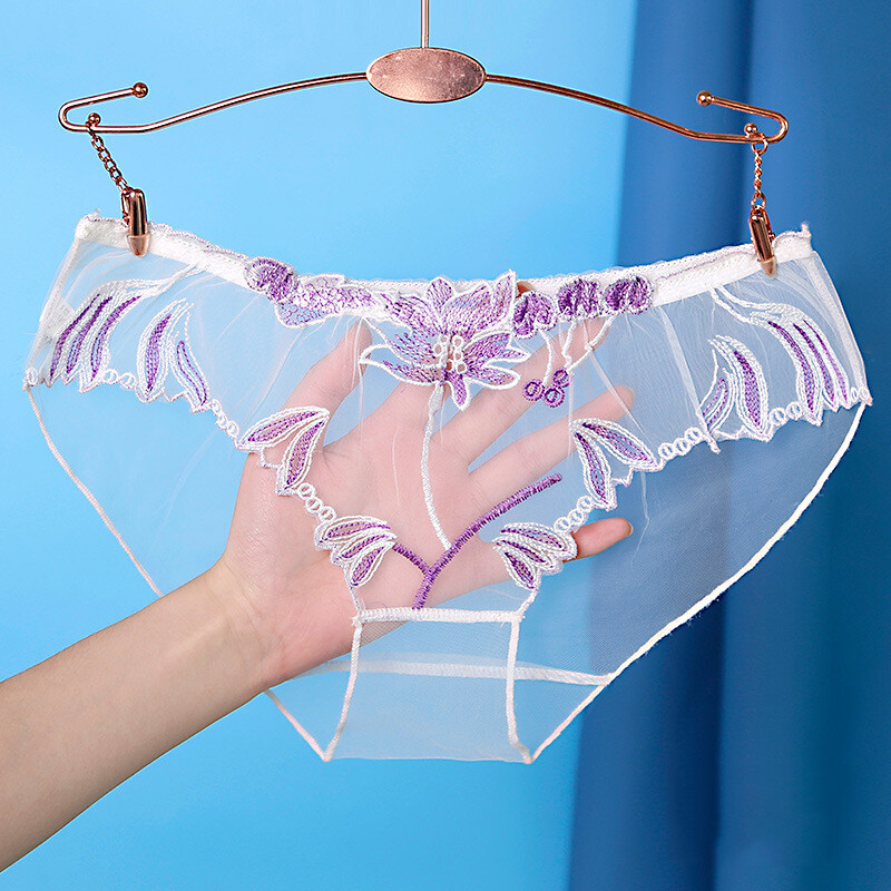 7 Pack Lot Sexy Womens See Through Sheer Pantis Briefs Lace Lingeries Underwear