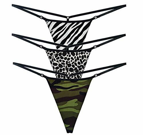 5pack Womens Bikini Thongs Spaghetti Straps Nylon Panties Tangas Micro G-strings