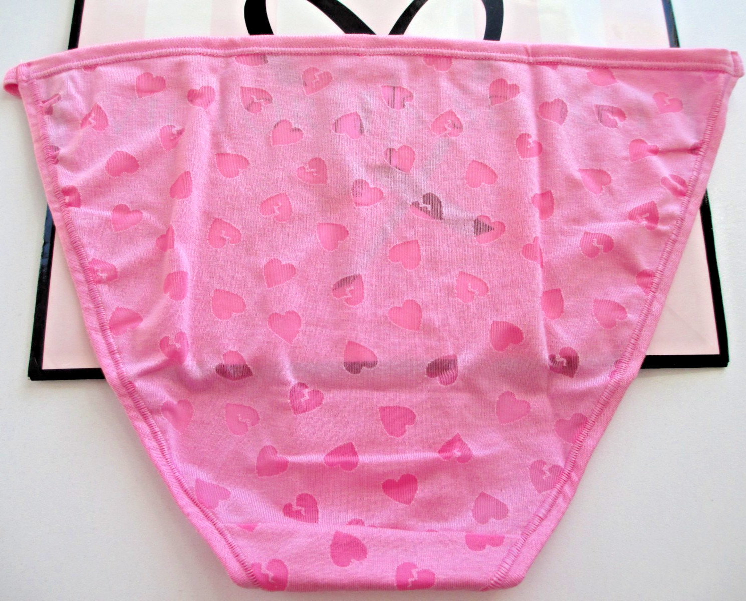 VICTORIA’S SECRET PINK Modal String Bikini Panty S SMALL Pink NWT Mesh Hearts VS