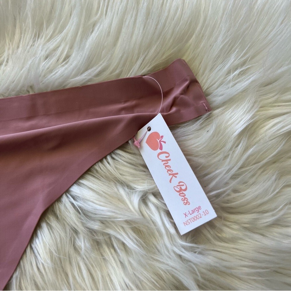 Cheek Boss Dusty Pink Mauve Seamless Thong Panties