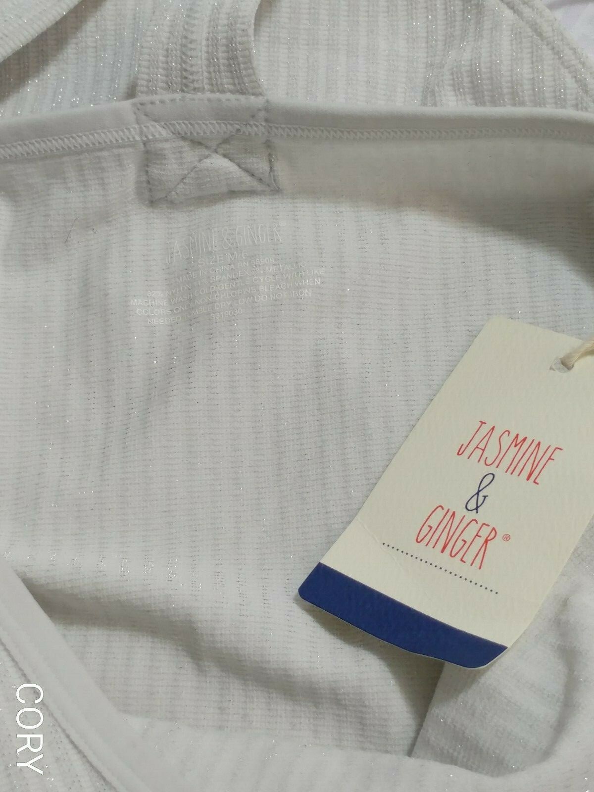 NWT JASMINE & GINGER INTIMATES LINGERIE BODYSUIT SNAP CROTCH SIZE L/7 T back NWT