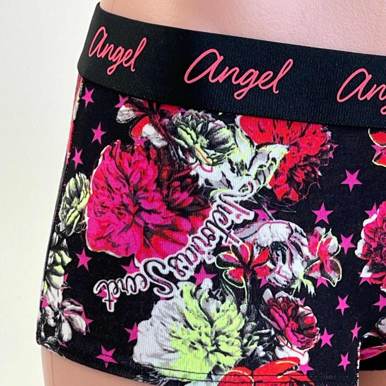 Victoria’s Secret Floral Sortie w/ Black Waistband Multicolor Size S NWT