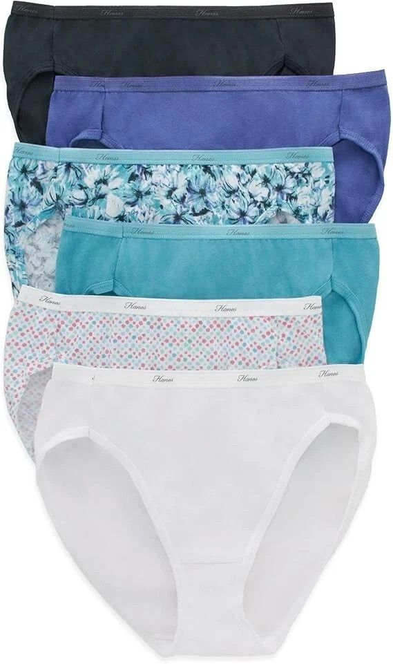 Women’s Panties Pack, High-cut Cotton Briefs, Hi-cut 8, Solid/Print Mix