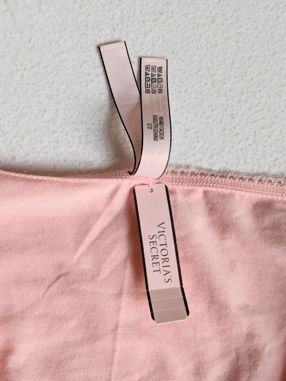 Victoria’s Secret New Bikini Lace Trim XL Pink Strawberry Embroidery Cotton