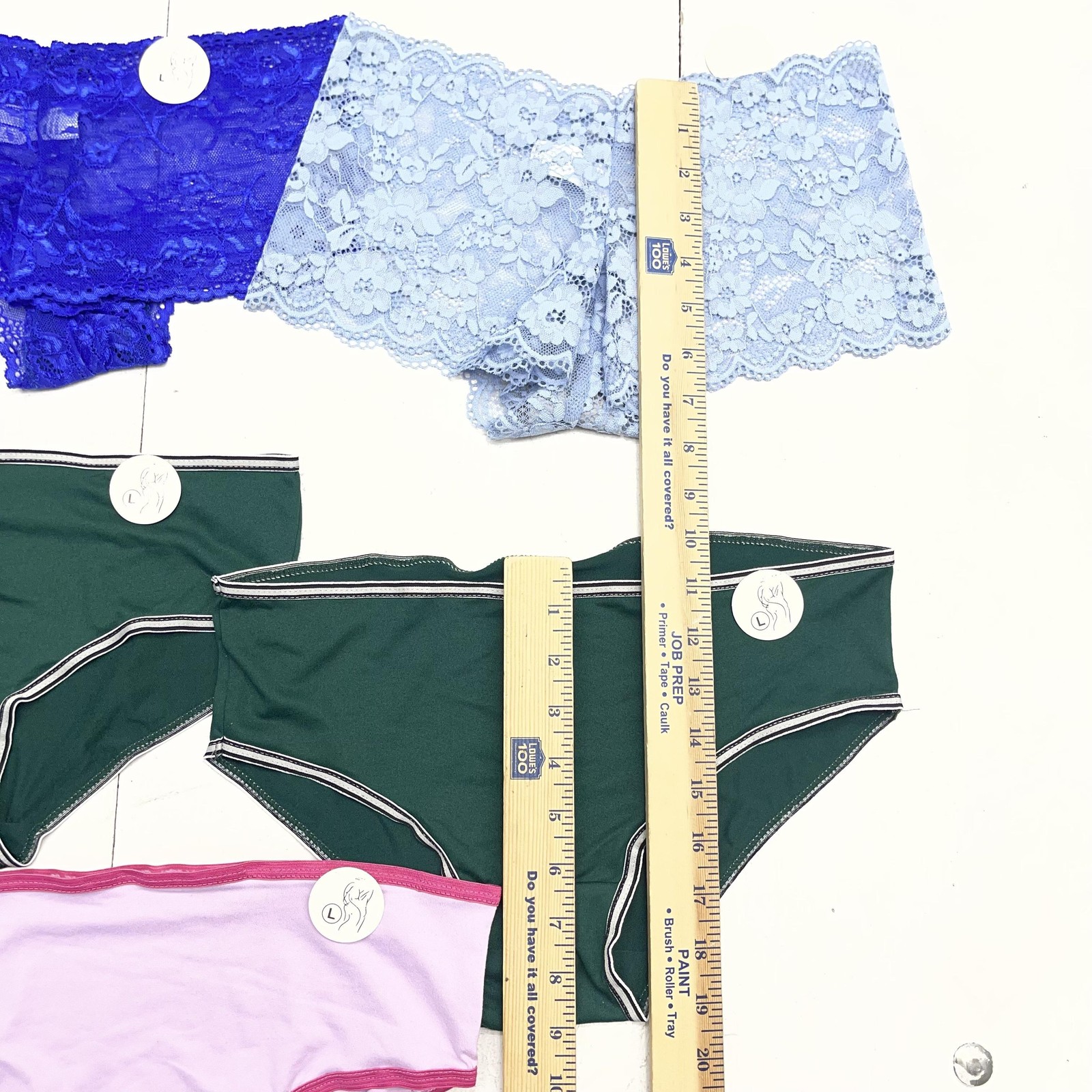 Bikini Panties Womens Large Multicolor Lace Cotton Stretch 5 Pack Underwear