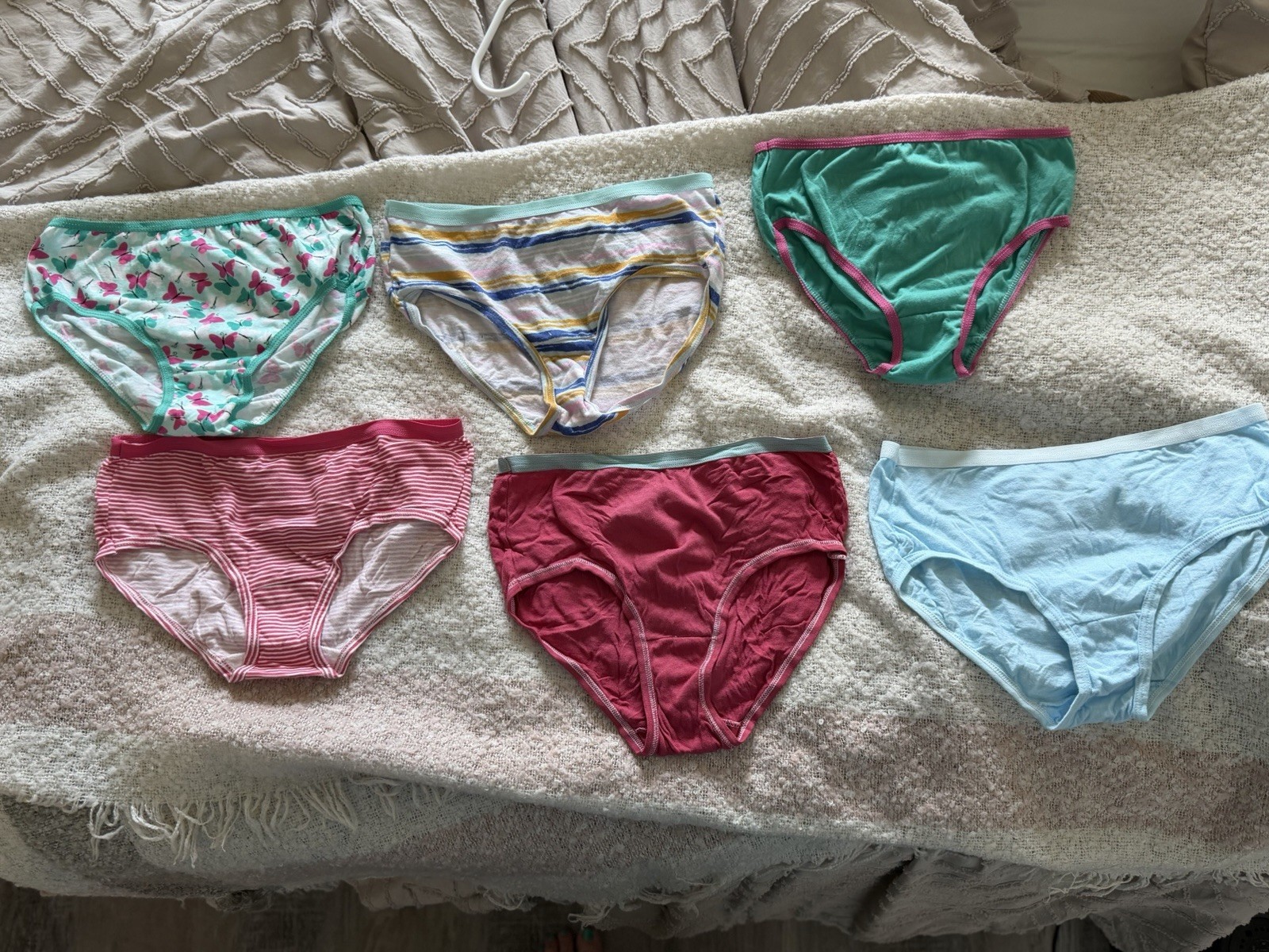 Girls Bikini Panties 6-Pack Multicolor Assorted Colors & Patterns