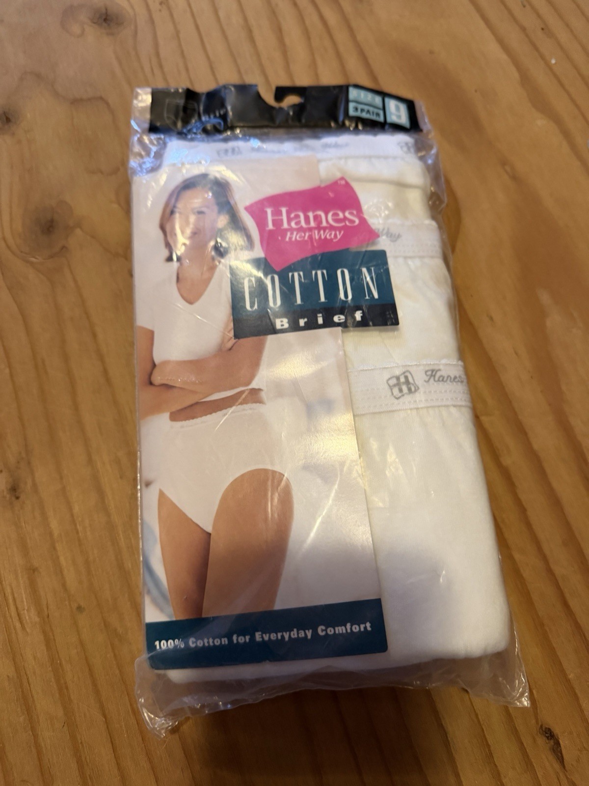 3 Pack Women’s Size 9 Hanes Her Way Cotton Nylon Briefs Underwear 1999 New