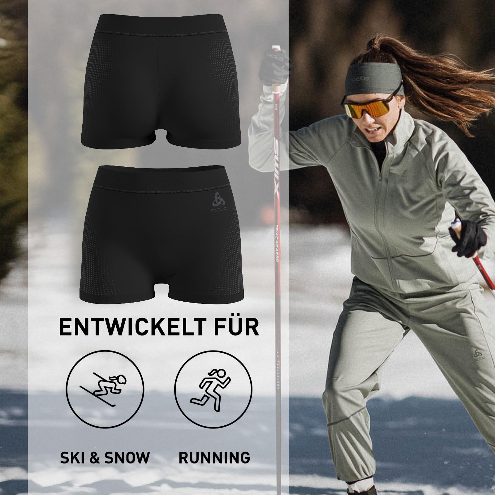 Functional Short Women’s Performance Warm Panty | Graphite Grey Black | Size M…