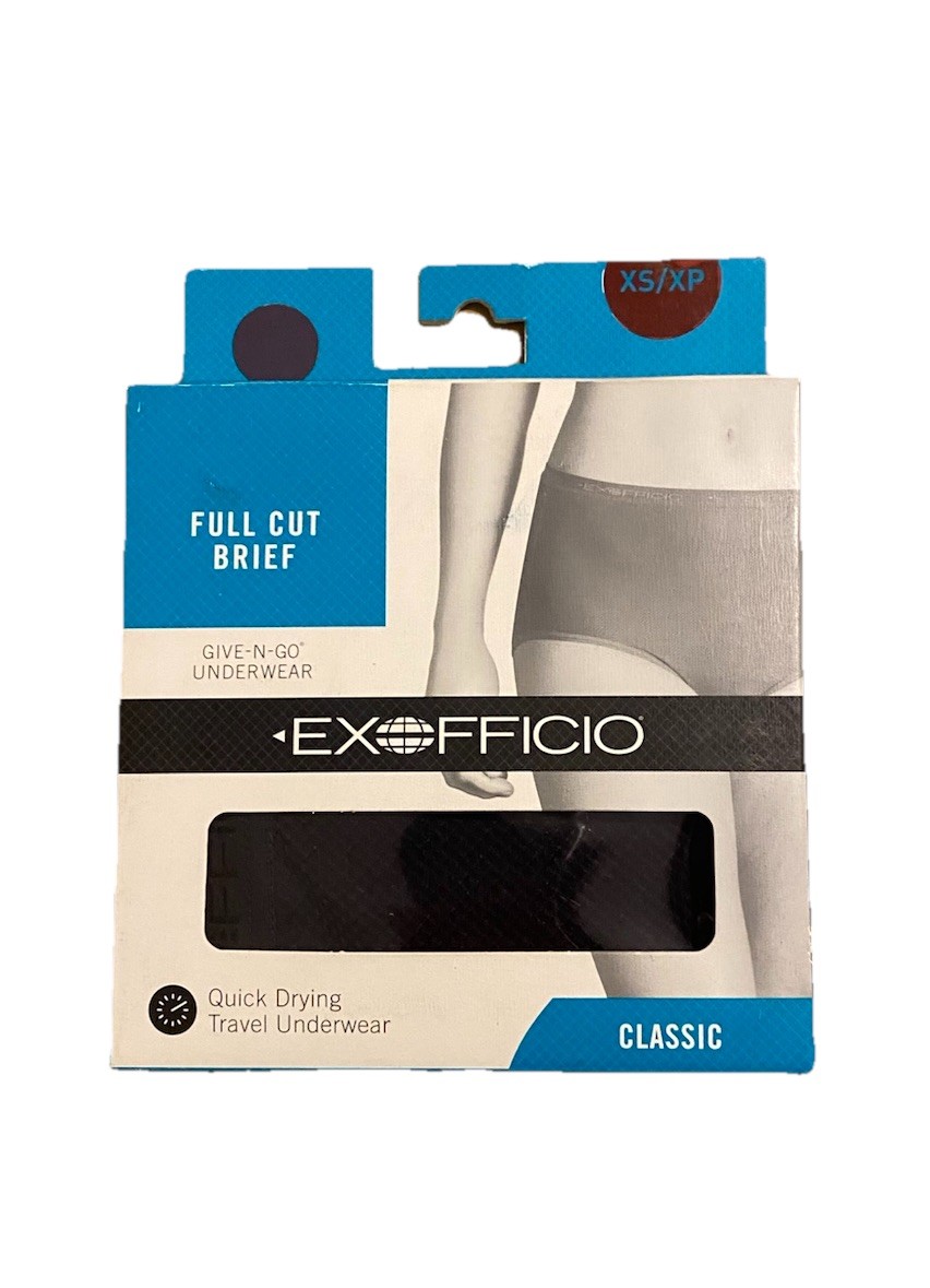 ExOfficio Give-N-Go BIKINI BRIEF Obsidian Woman Travel Mesh Panties Size XS