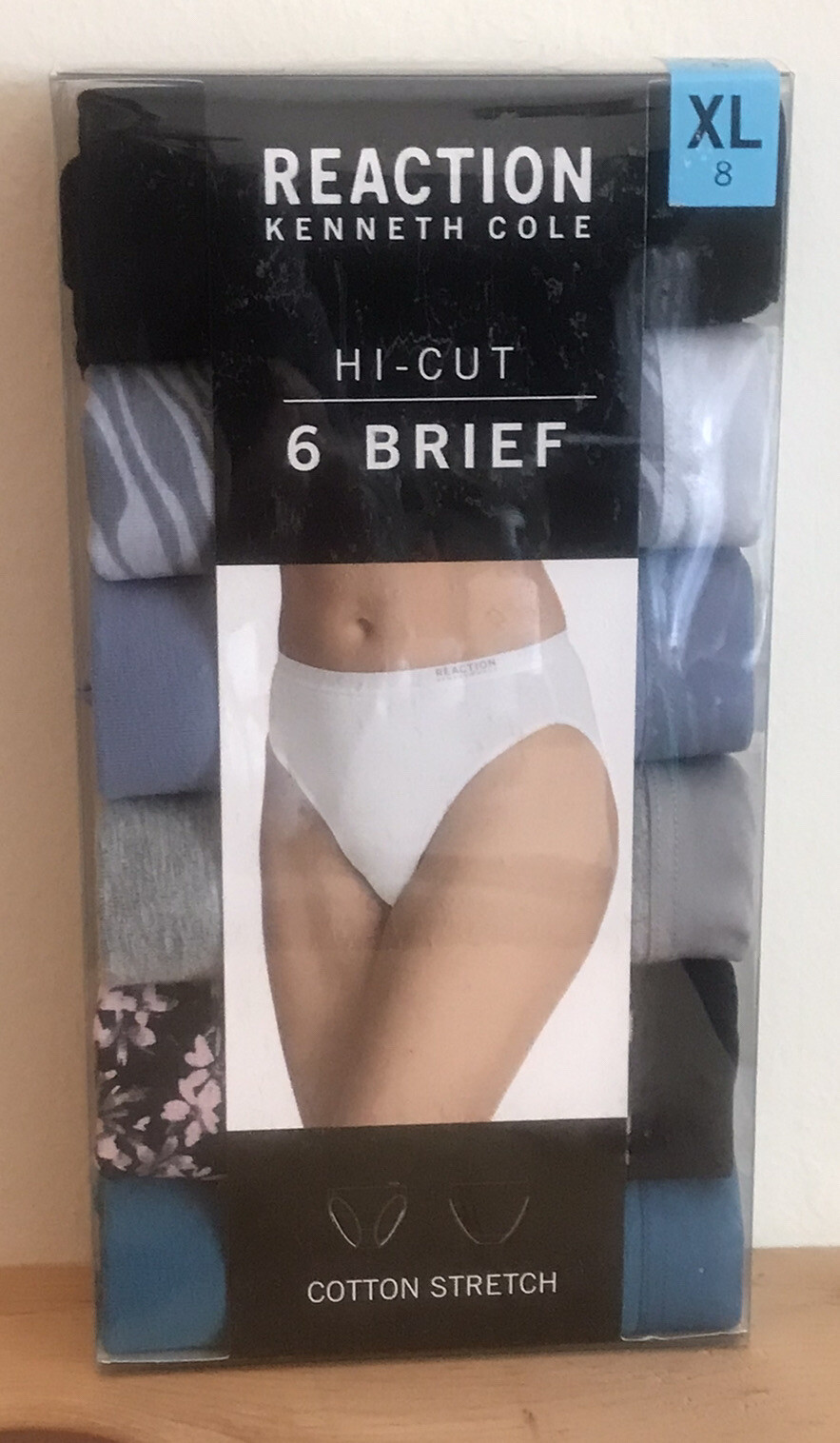 Reaction Kenneth Cole 6 Pk Women’s Slate Zebra Fashion Hi-Cut Brief Underwear