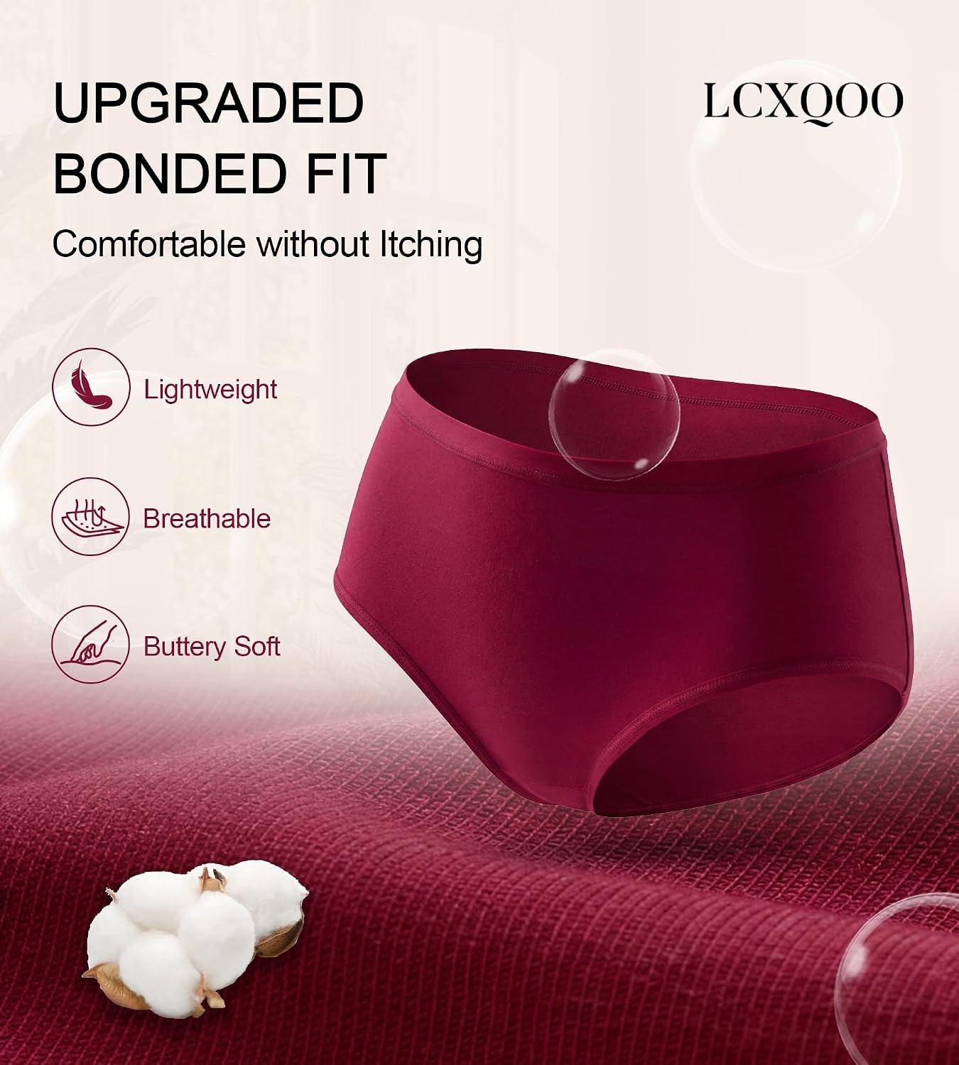 Womens Soft Cotton Hipster Underwear Full Coverage Stretch Breathable