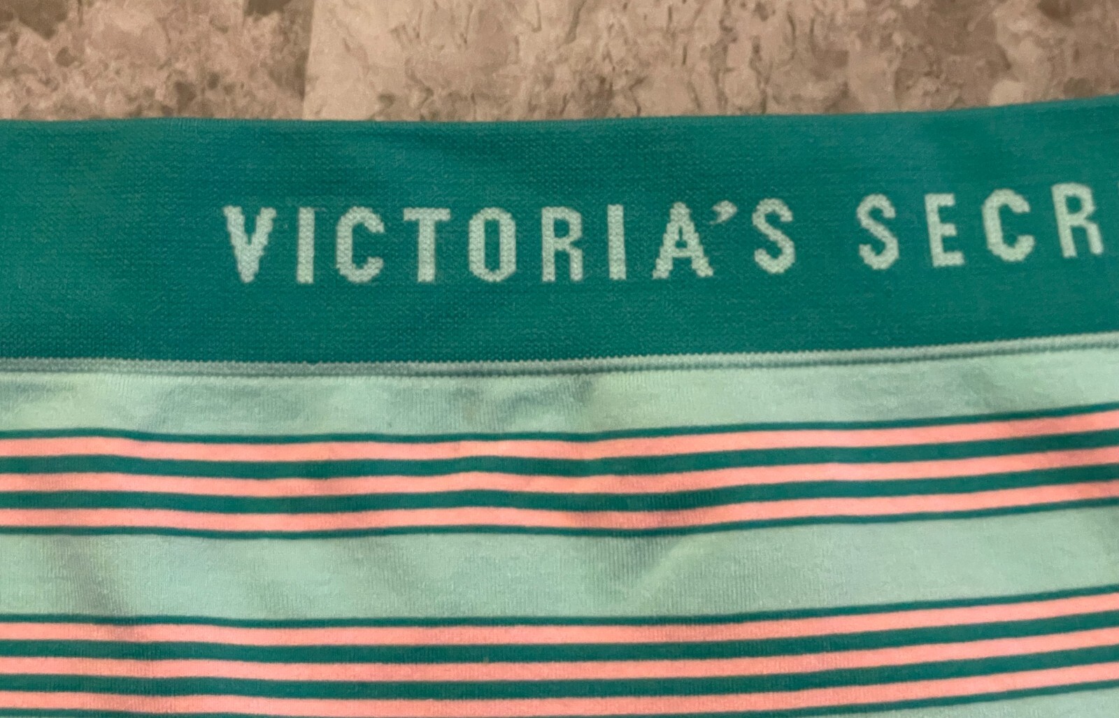 NWT VICTORIA’S SECRET XL TEAL GREEN STRIPE SEAMLESS RARE HIPHUGGER PANTIES