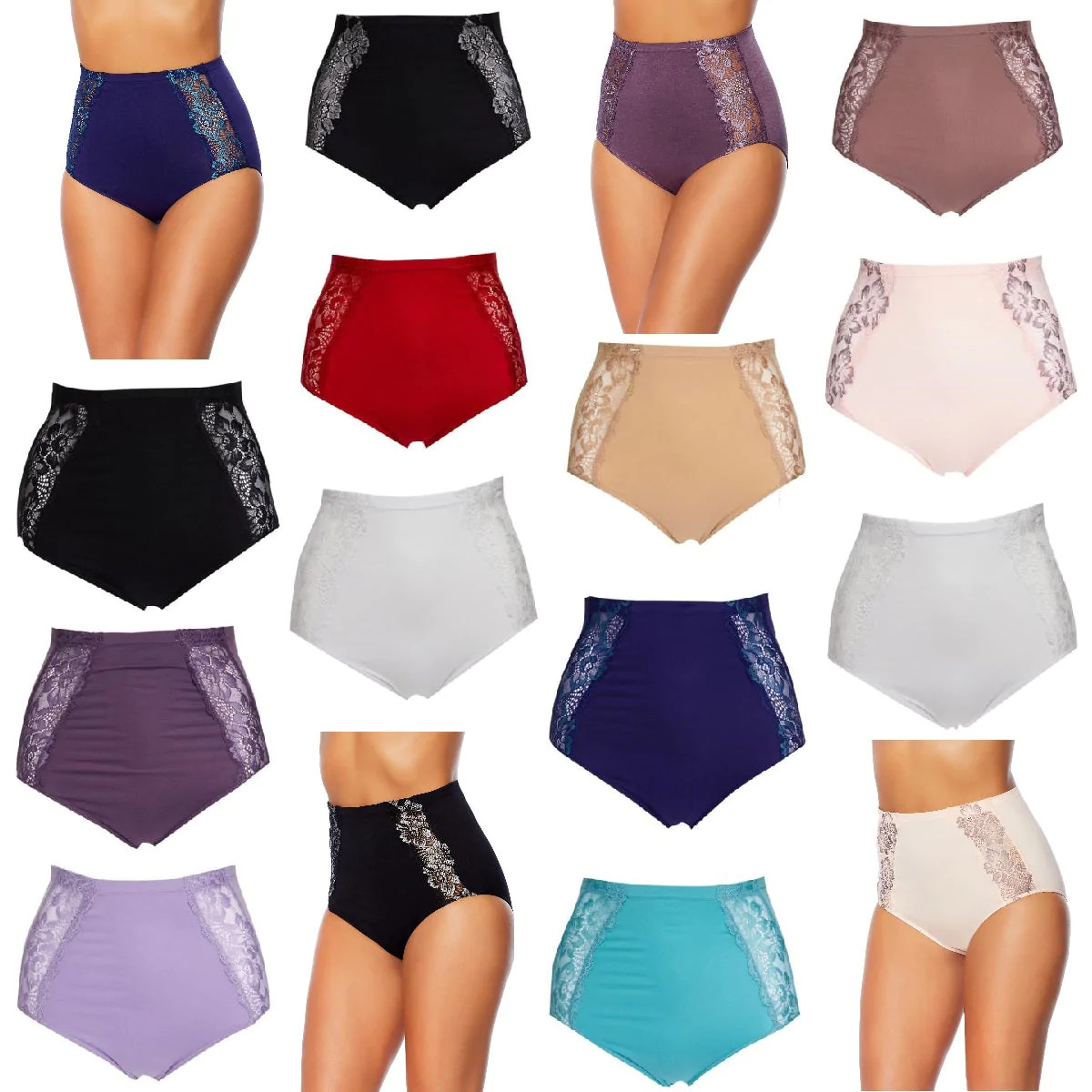 Rhonda Shear Seamless Lace Brief 3-pack 605377-J