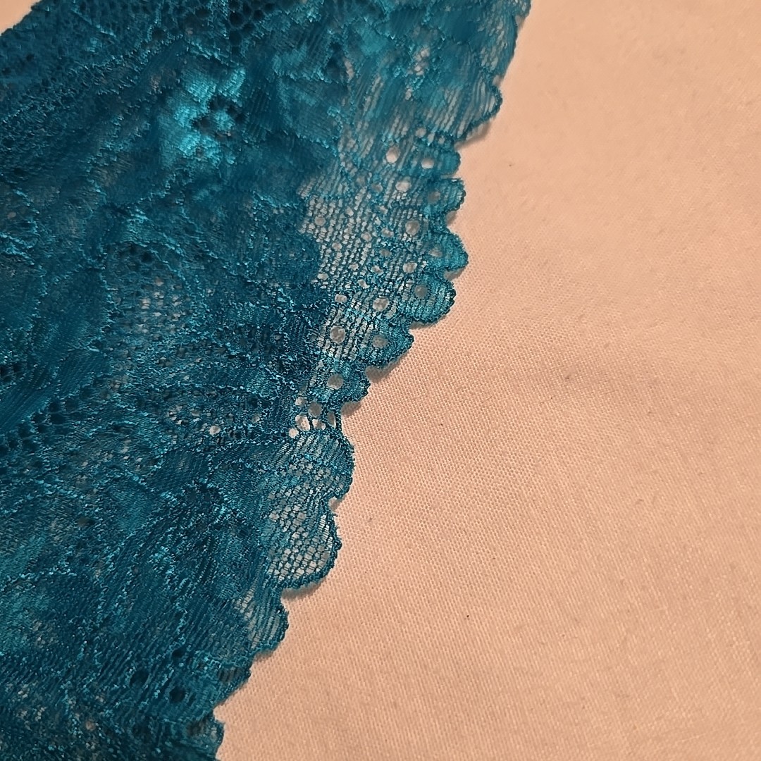 XOXO Intimates Lace Sexy Cheeky Size Med Turquoise Blue Panties NWOT