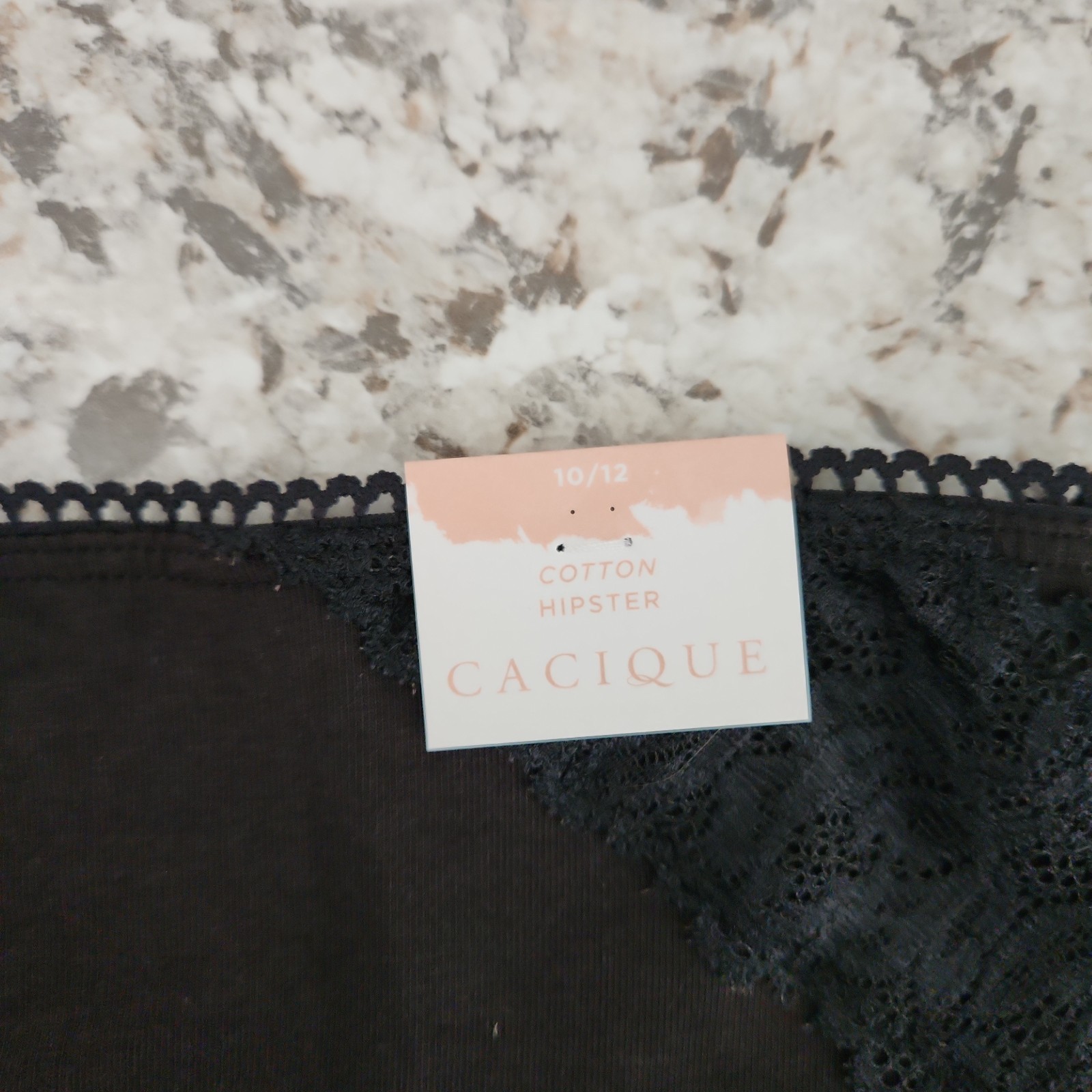 Cacique Lane Bryant Cotton Hipster Panties Set Of 2 10/12 Black & Polka Dot
