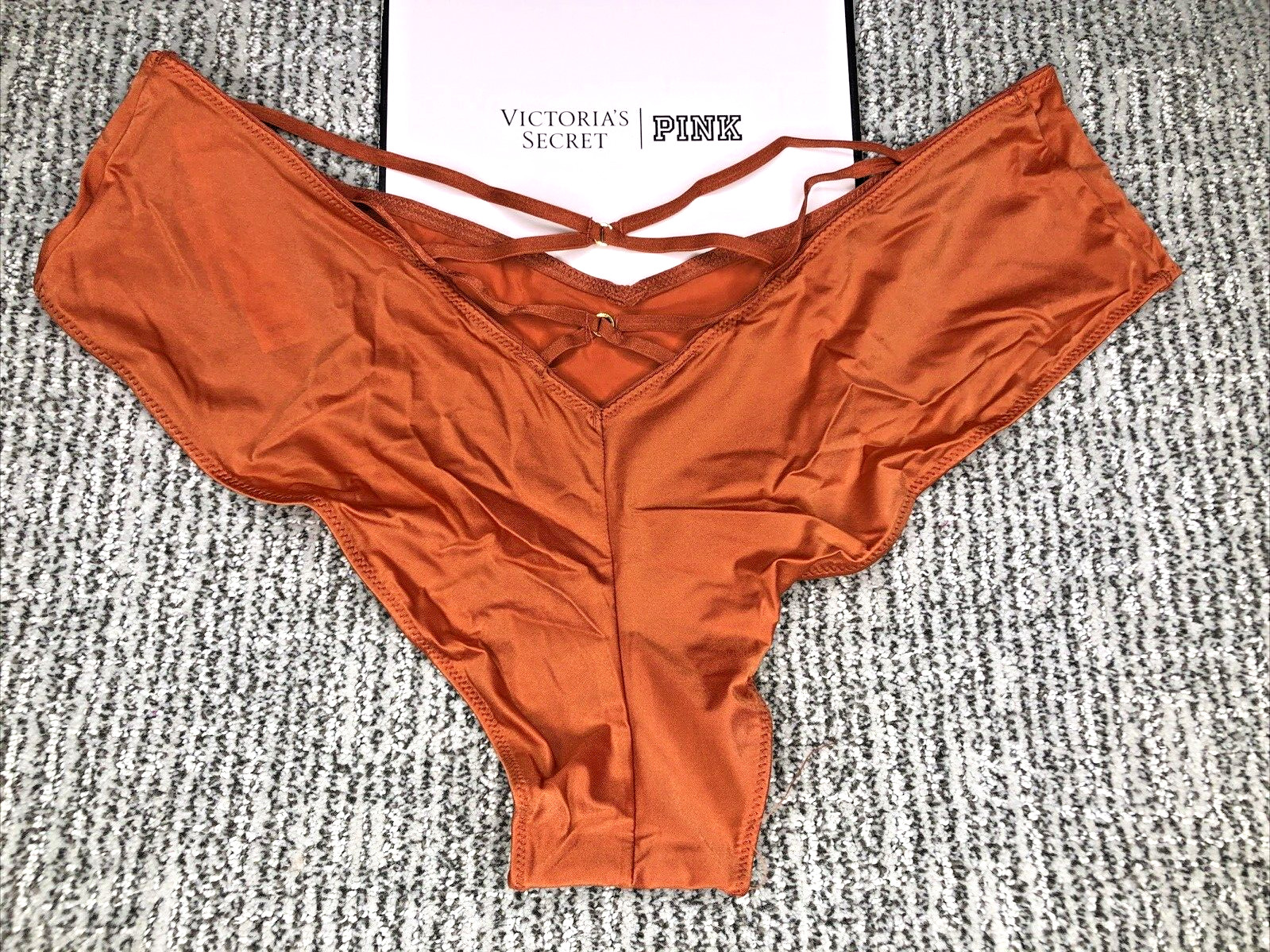 Victoria’s Secret Very Sexy NWT Medium Strappy Cheeky Panty High Leg Brown