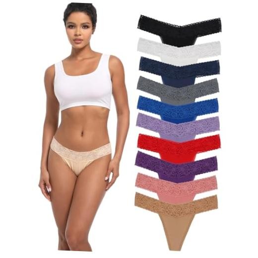Lace Thongs for Women Thong Underwear Women Lacy Panties Large 10pcs Colorful