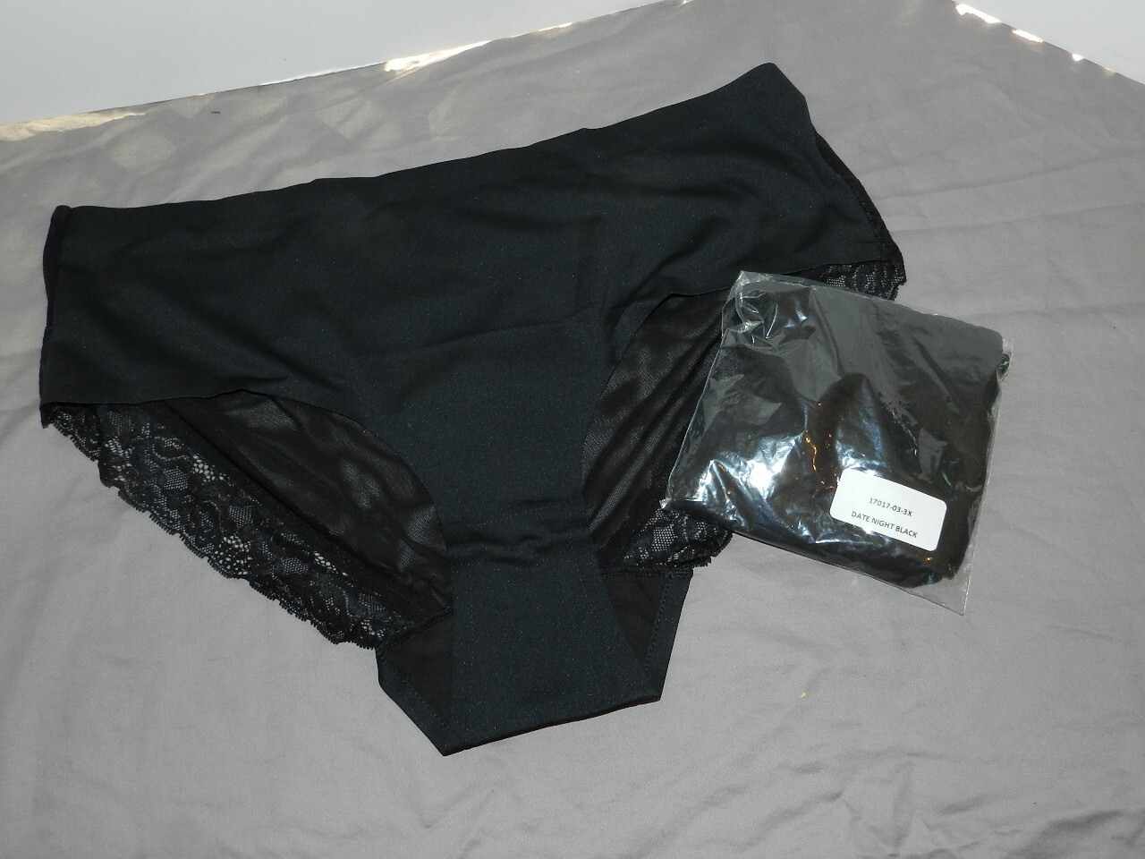 lot of 2 NEW Essential Bodywear Date Night Panty Size 3X black