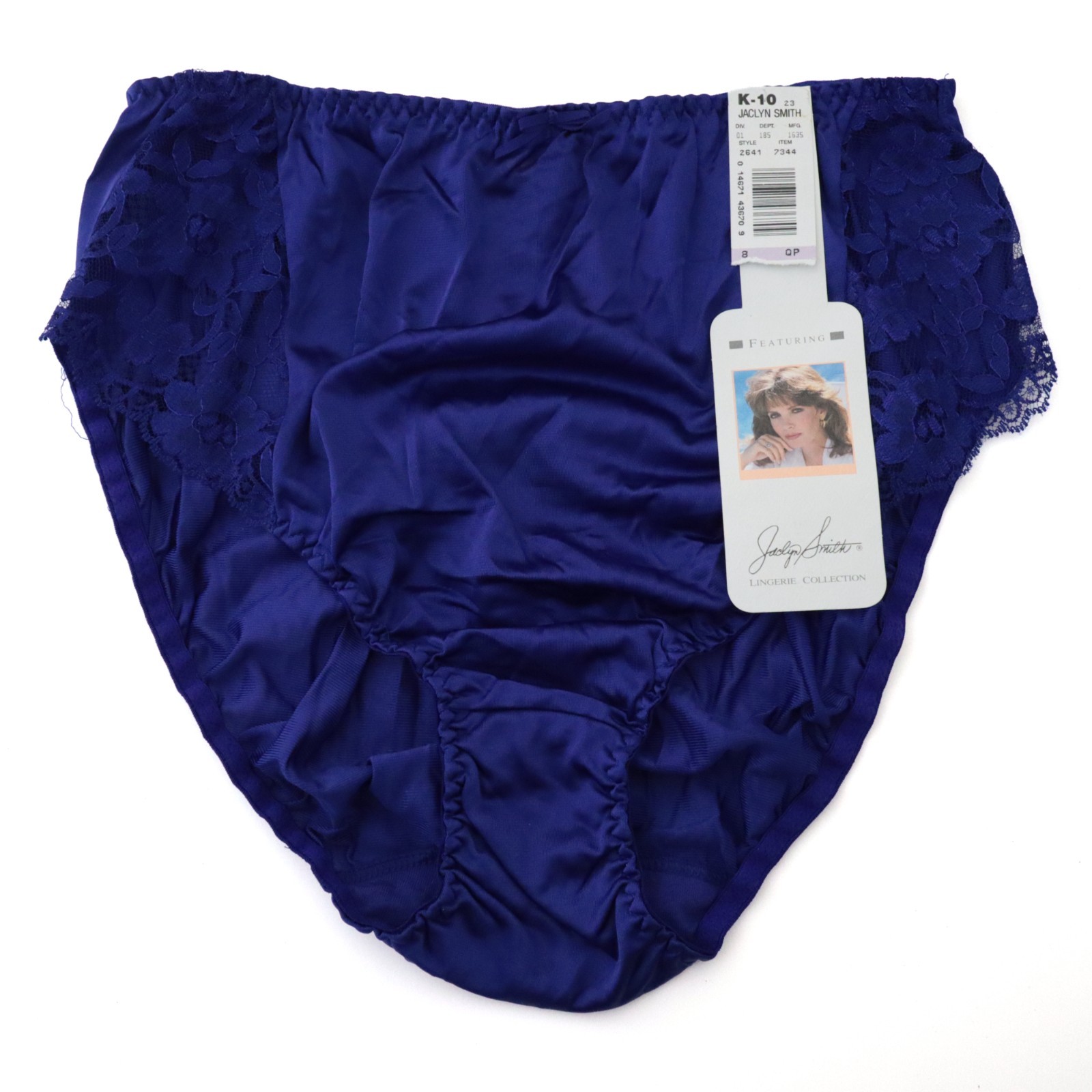 NEW Jaclyn Smith VTG 90s High Cut Silky Antron Nylon High Cut Brief Panty XL