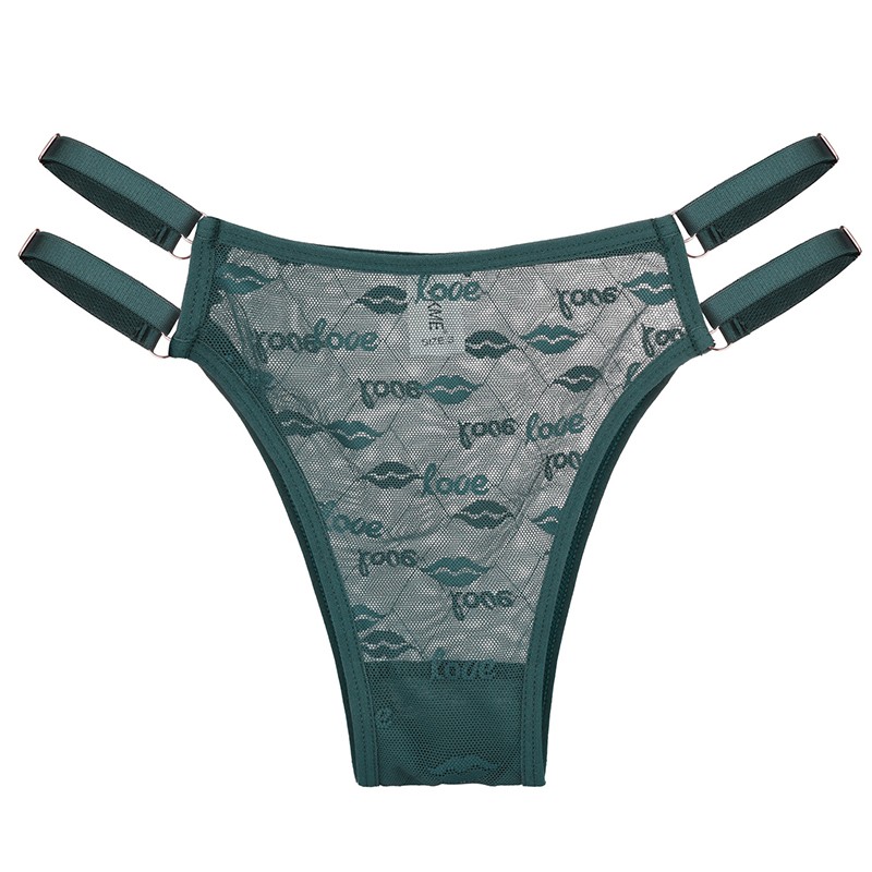 6 Pack Lot Sexy Womens See Through Sheer Panties Double Strap Underwear Lingerie